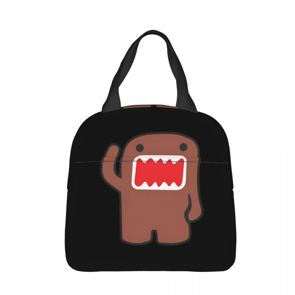 Domo Kun Doll Face Niedliche isolierte Lunchtasche, hohe Kapazität, Essensbehälter, Kühltasche, Tragetasche, Lunchbox, Arbeit, Outdoor, Lebensmittelaufbewahrungstasche