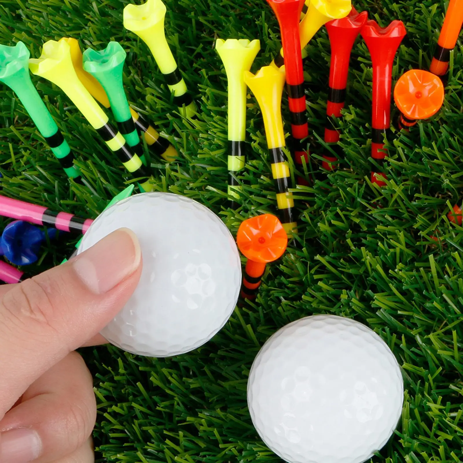 Stable Mixed Colors Golf Tees Ball Holder Set Golf Training Accessories ABS Plastic for Home Indoor Outdoor Garden or Range