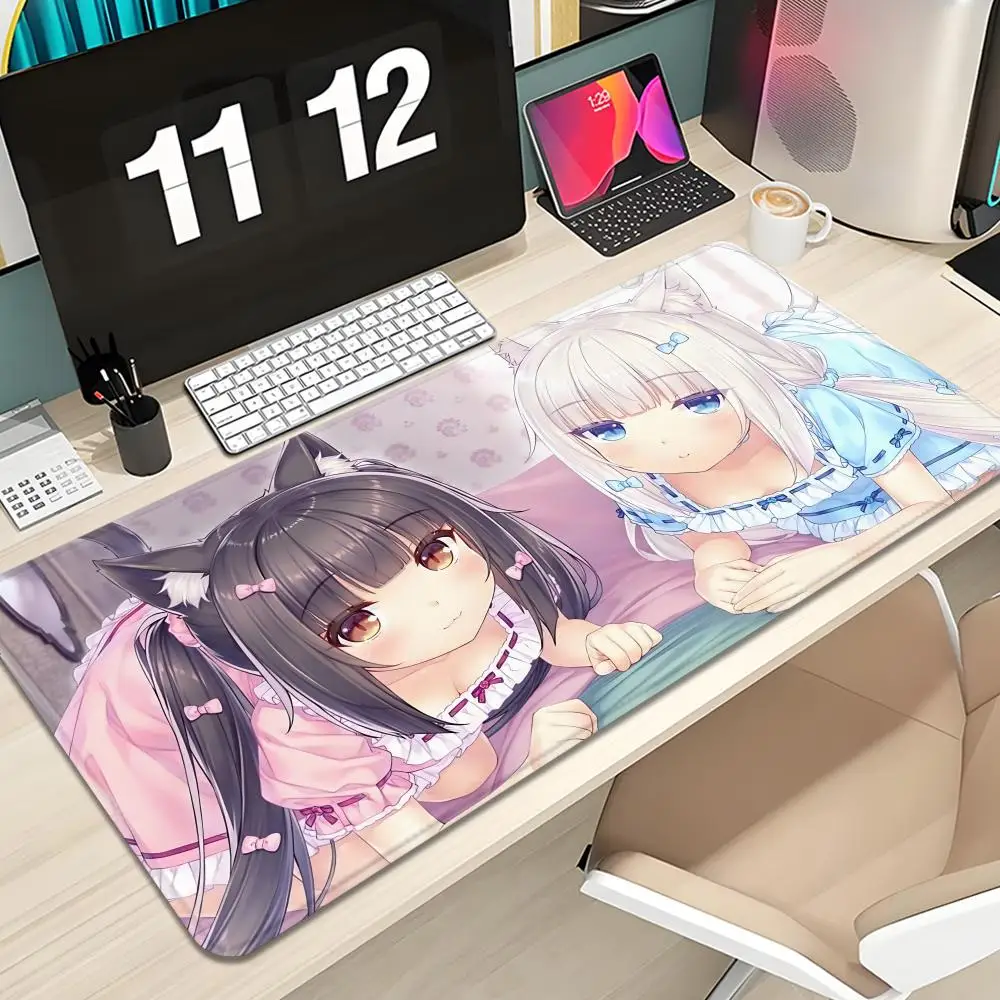 Chocola Nekopara Mouse Pad Keyboard Mousepad large 600X300 mm Desk Mat PC Gaming High definition printing Table pad