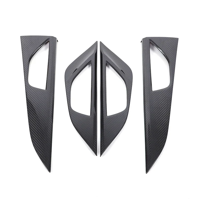 Real Carbon Fiber For Subaru WRX/WRX STI 2022 2023 Car Door Inner Handle Frame Decorative Stickers Car Interior Accessories