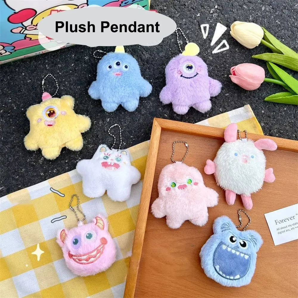 Colgante de muñeco mon-ster de nieve de peluche duradero, decoración de bolsos colgantes, llavero de mon-ster de nieve de peluche suave, colgante de bolso bonito y creativo