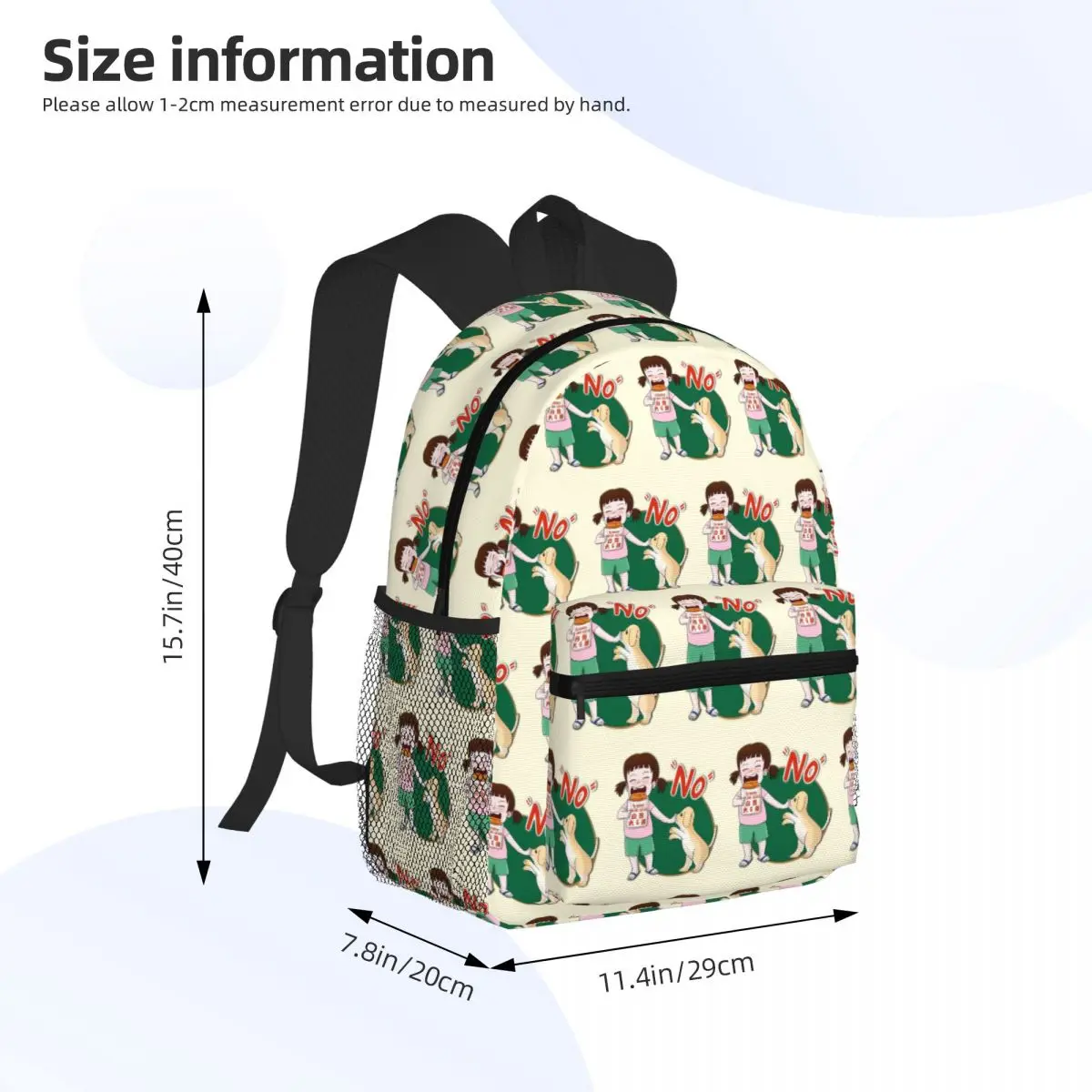 الإنجليزية جيدة جدًا لمشاركة تايوان الدجاج المقلي تي شيرت على ظهره حقيبة مدرسية Daypack للرجال والنساء حقيبة الكتب حقائب الكتف