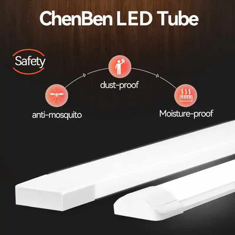 Imagem -02 - Led High Brightness Linear Tube Lamp Iluminação do Quarto Cozinha Armário de Luz Interior Strip Alexa Lamp 220v 90 cm 120cm