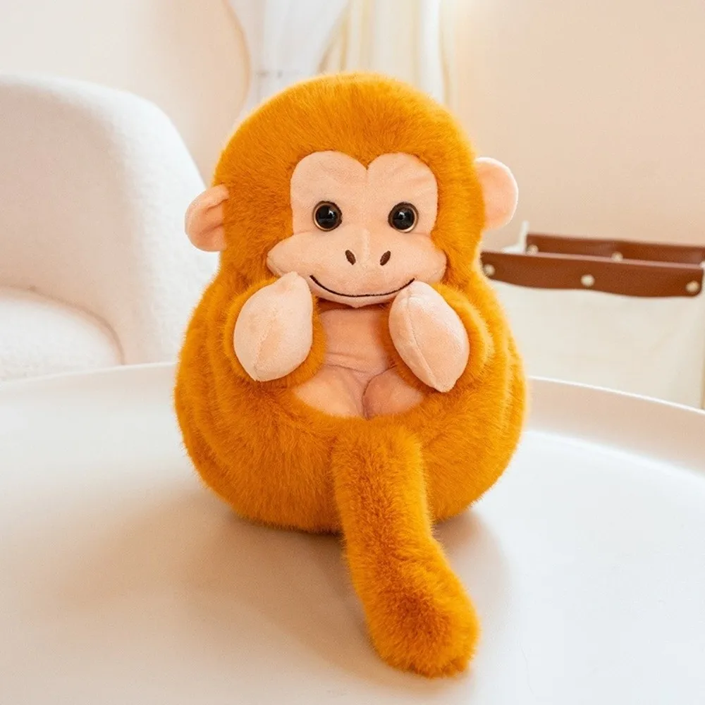 Cute Flip-over Monkey Plush Toys 20/30cm Soft Panda Stuffed Animal Comforting Doll Plump Plush Doll for Kids