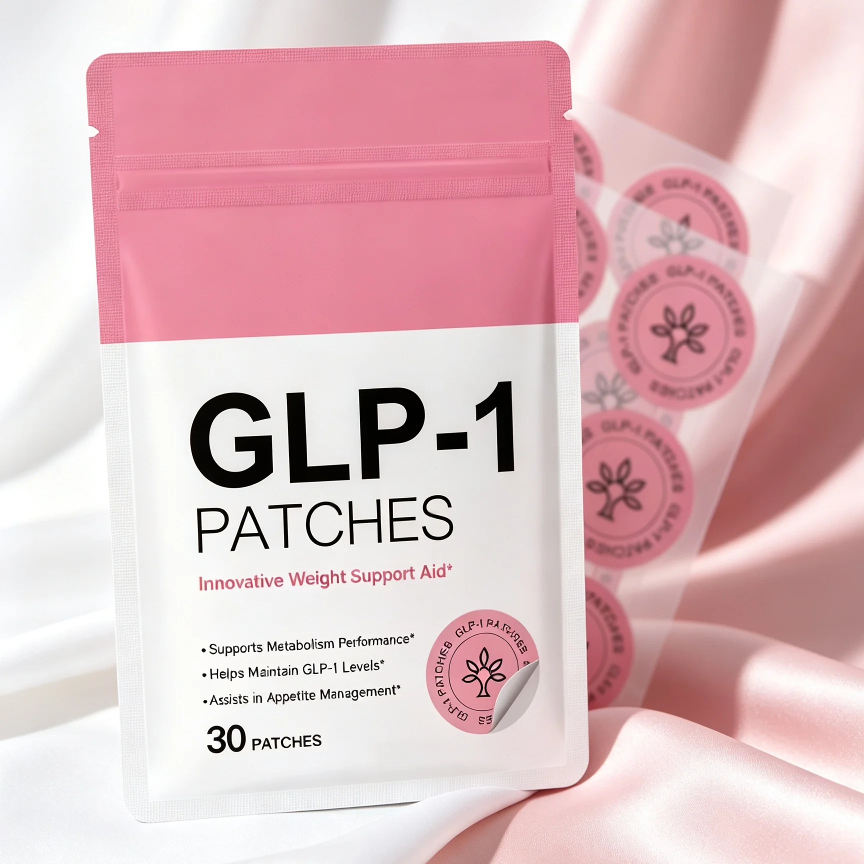 Glp-1 Transdermal Patches Rose Oil Infused Appetite Management Support Healthy Metabolism Energy Boost Weight Support Patches