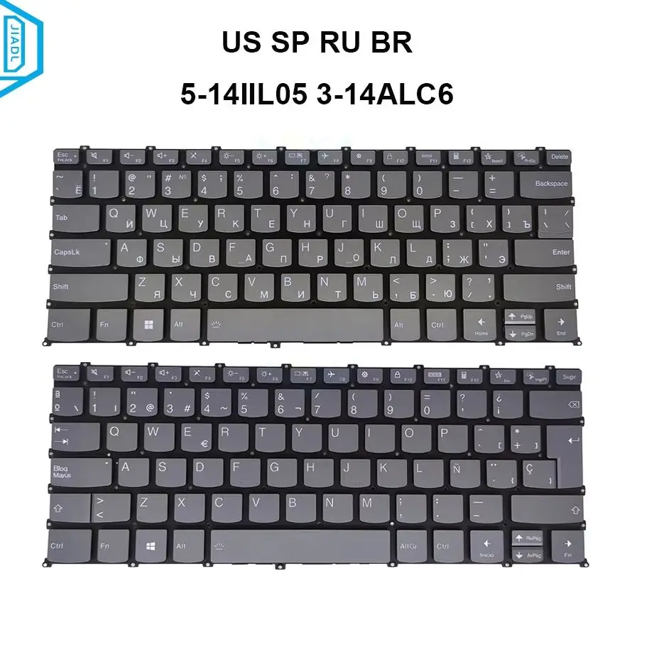 US RU Brazil Spanish Keyboard Backlit For Lenovo Ideapad Flex 5-14ARE05 5-14IIL05 3-14ADA6 3-14ITL6 Pro-14ARH5 PC4SPB PR4SB-SPA