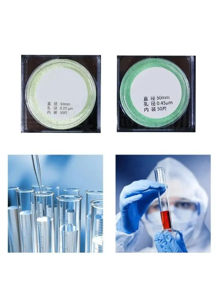 

50 шт. смешанные целлюлозные фильтрующие мембраны для биологических экспериментов и мониторинга окружающей среды, высокие