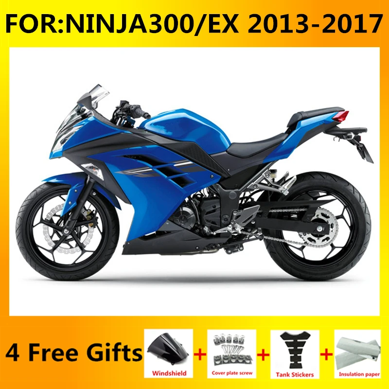 

New ABS Motorcycle Fairing kits Fit for ninja EX 300 EX300 ZX300R ninja300 2013 2014 2015 2016 2017 fairings kit set blue black