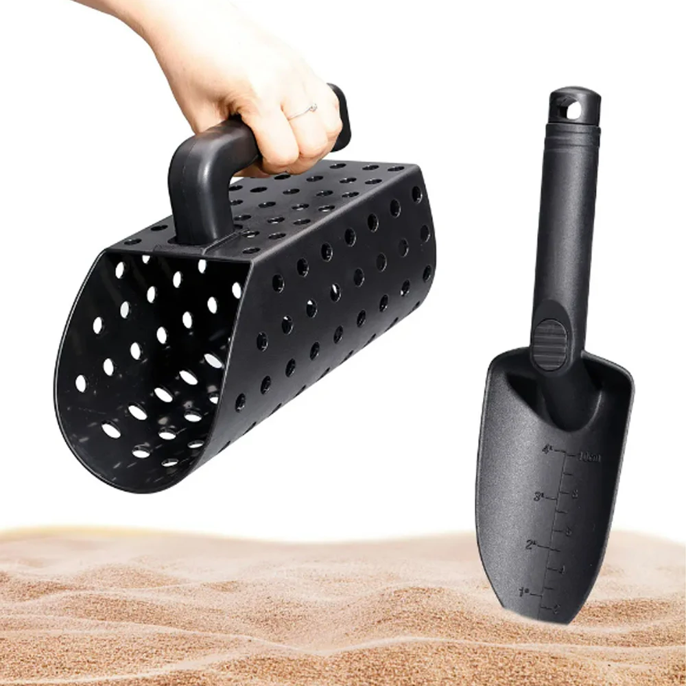 New ABS Plastic Beach Shovel Sand Scoop Sand Sifter Metal Detector Sand Scoop Shovel Set for Beach Metal Detecting Accessories