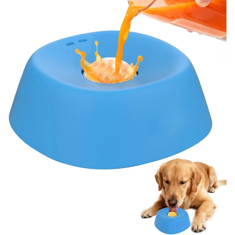 

Anti-Choking Slow Feeder Dog Bowl Non-Slip 3/4 Cup - Lick Toy for Liquid Treats Bone Broth Yogurt