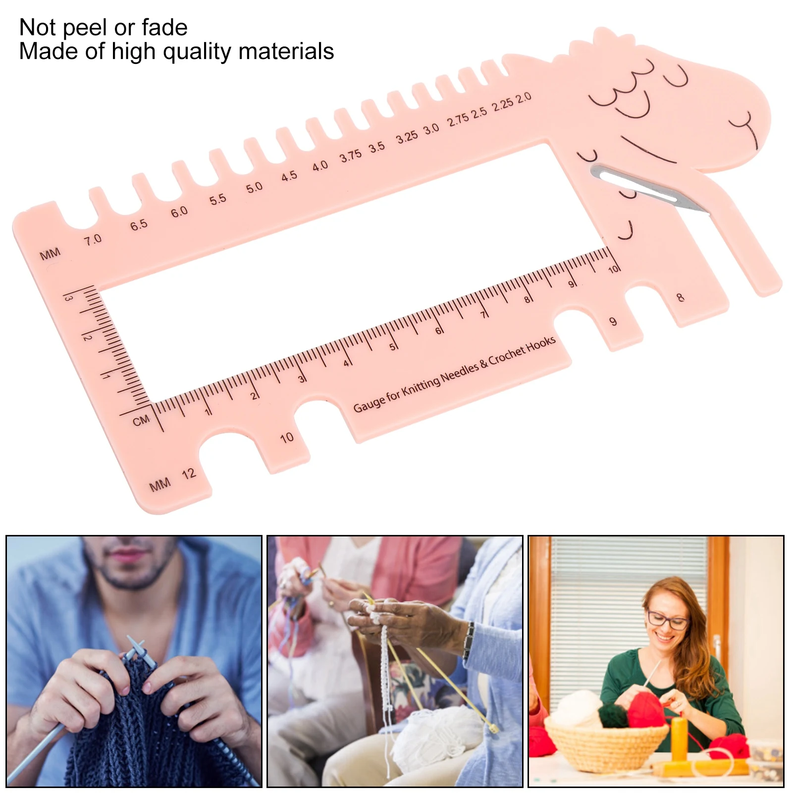 Ruler Plastic Sheep Shape Crochet Sweater Knitting Thread Gauge Measuring Weaving Auxiliary Tool Ruler for Sewing Sewing Tools