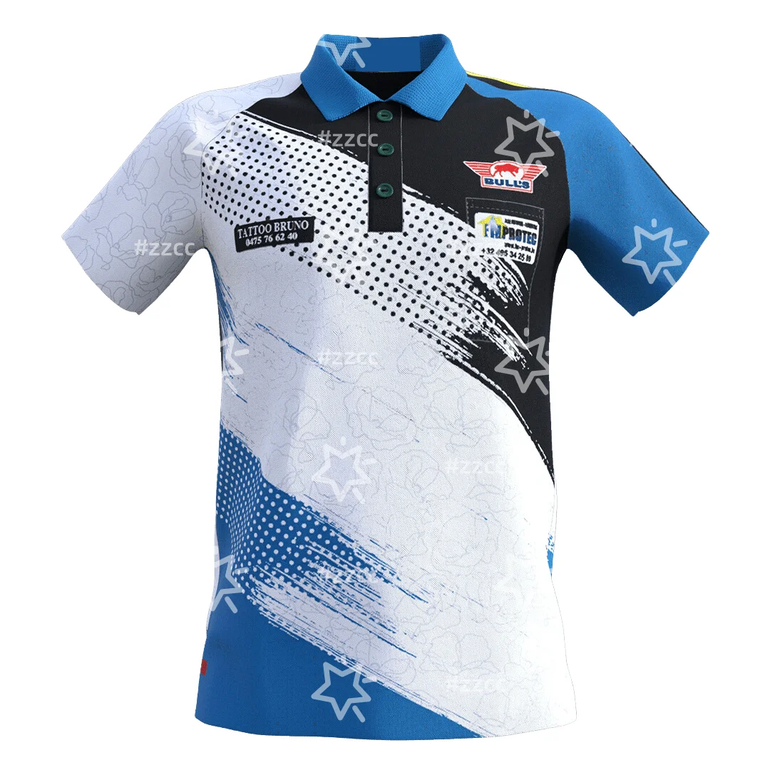 BULL´S NL Darts Mario Vandenbogaerde Mario SC Matchshirt Dart Shirt Sports Dry Quickly Men's T-Shirt Children's Clothing Tee