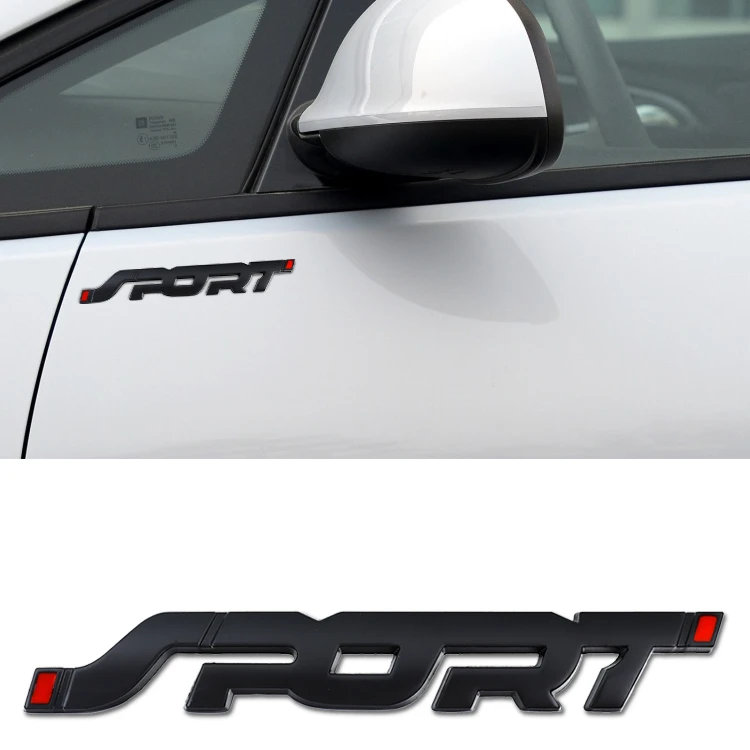 Sport Logo Emblem Badge Decal Car Accessories Car Stickers For Fiat Panda 500 500x 500l TIPO PUNTO BRAVO