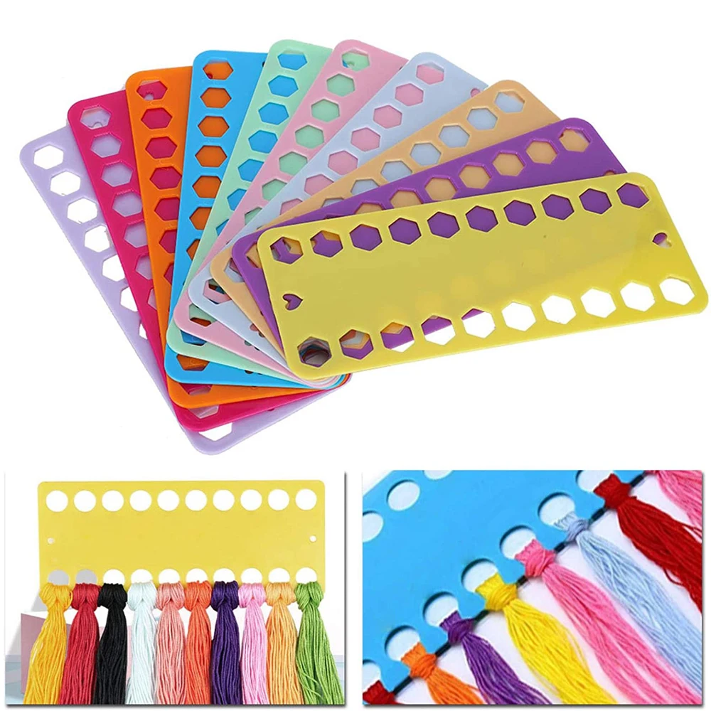 2-5 kolorรณw plastikowe szpulki nici do haftu krzyลผykowego uchwyt na nici narzฤdzie do przechowywania DIY nici do haftu organizator robรณtki karta
