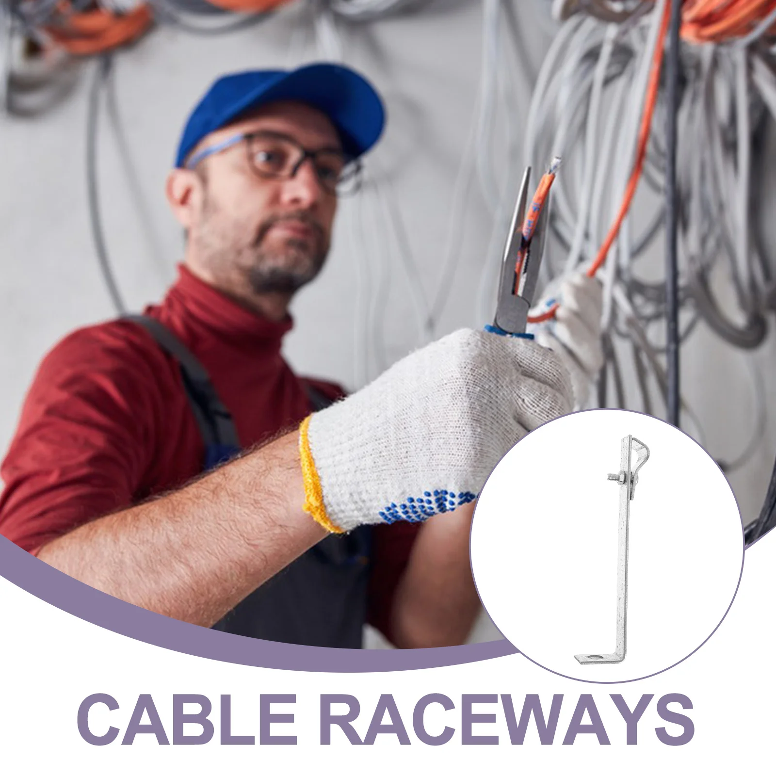 10 قطعة بين قوسين الحماية المجلفن على شكل حرف L دعامة دعم الزاوية اليمنى لتأريض إدارة كابلات الألواح الشمسية