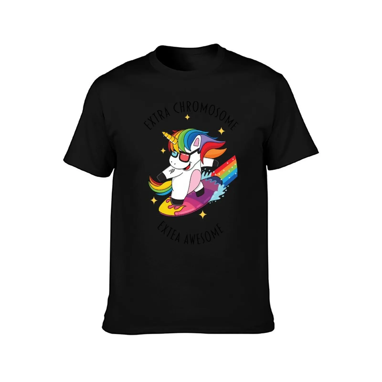Unicorn - extra chromosomes - extra awesome T-Shirt, Summer Casual Cotton Tee, Oversized Streetwear Tops, Vintage Graphic Print