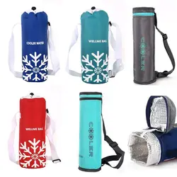 Oxford cloth Insulated Water Bottle Cover Waterproof With Strap Thermal Cup Sleeve Outdoor Sports Warmer Bag Drinkware