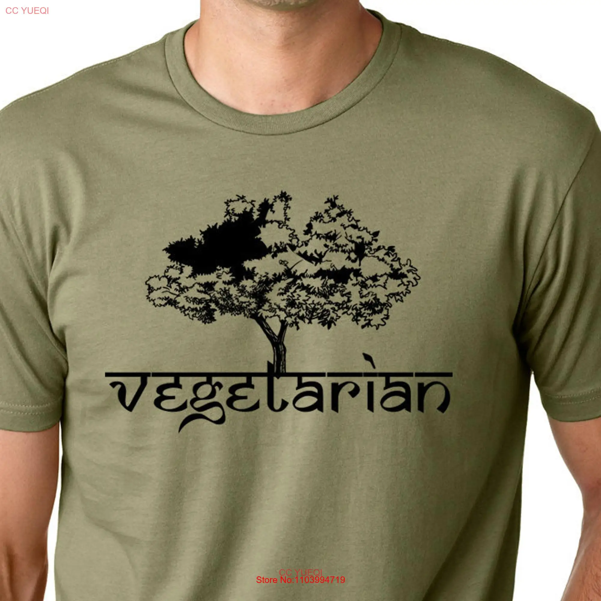 Vegetarian Tree T shirt veggie lover vegan long or short sleeves