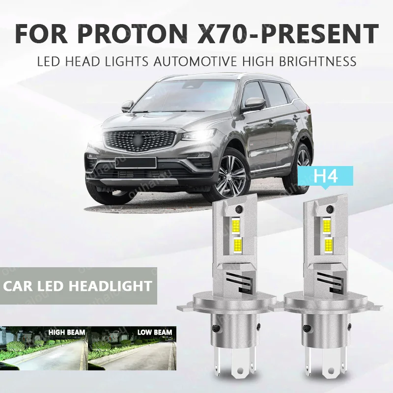 

FOR Proton x70-present LED bulb car headlight with heat sink LED headlight H4 Light LED Chips Head Lamp
