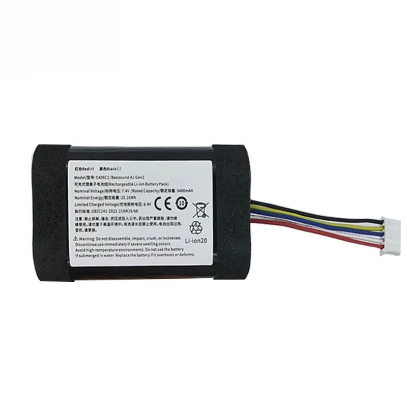 High Quality C406C2 Replaceable Battery 7.4V 3400mAh for B&O BeoPlay Beosound A1 2nd Gen 2 Bluetooth Speaker