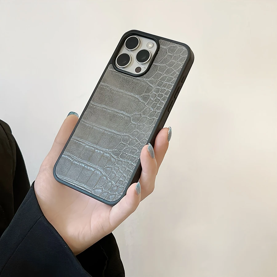 التمساح الحبوب قضية الهاتف الخليوي آيفون 17 الهواء 16 15 14 زائد 13 12 11 برو ماكس حماية الجلود غطاء ممتص للصدمات من البولي يوريثان المضادة للخبط #6