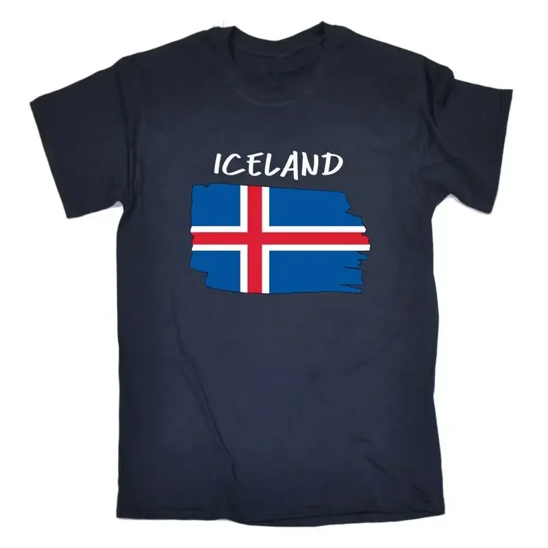 Iceland Country Flag Nationality Supporter Sports Mens T Shirt