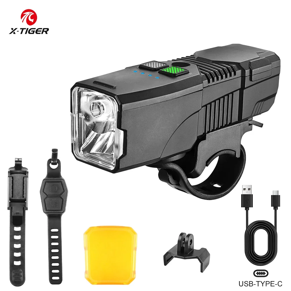 

PHMAX 1200MAH bike light with Horn bicycle Front light bicycle accessories Bicycle lights rechargeable usb Bike lights set