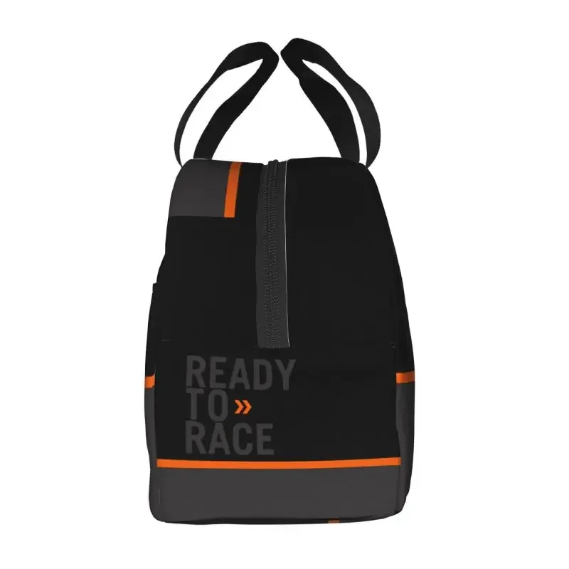 Ready To Race Insulated Lunch Bag for Work School Enduro Cross Motocross Bitumen Bike Life Waterproof Thermal Cooler Lunch Box