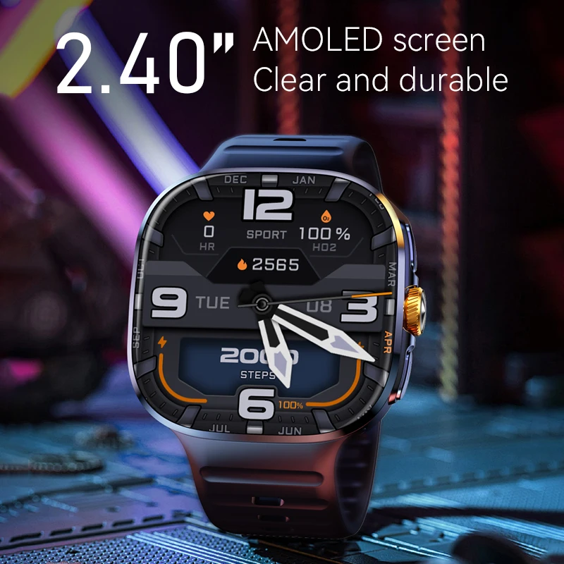 8GB + 128GB RAM 5G / 4G ساعة ذكية 2.4 بوصة AMOLED 2100mah بطارية 900W كاميرا GPS WIFI Google APPS تنزيل Smartwatch Android 10