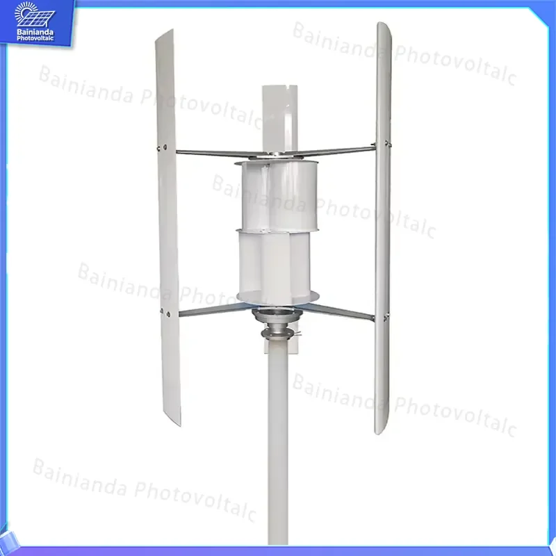 1KW 48V Vertical Axis Wind Turbine Generator Low Start Speed High Efficiency Off Grid Home Power System Renewable Energy Kit