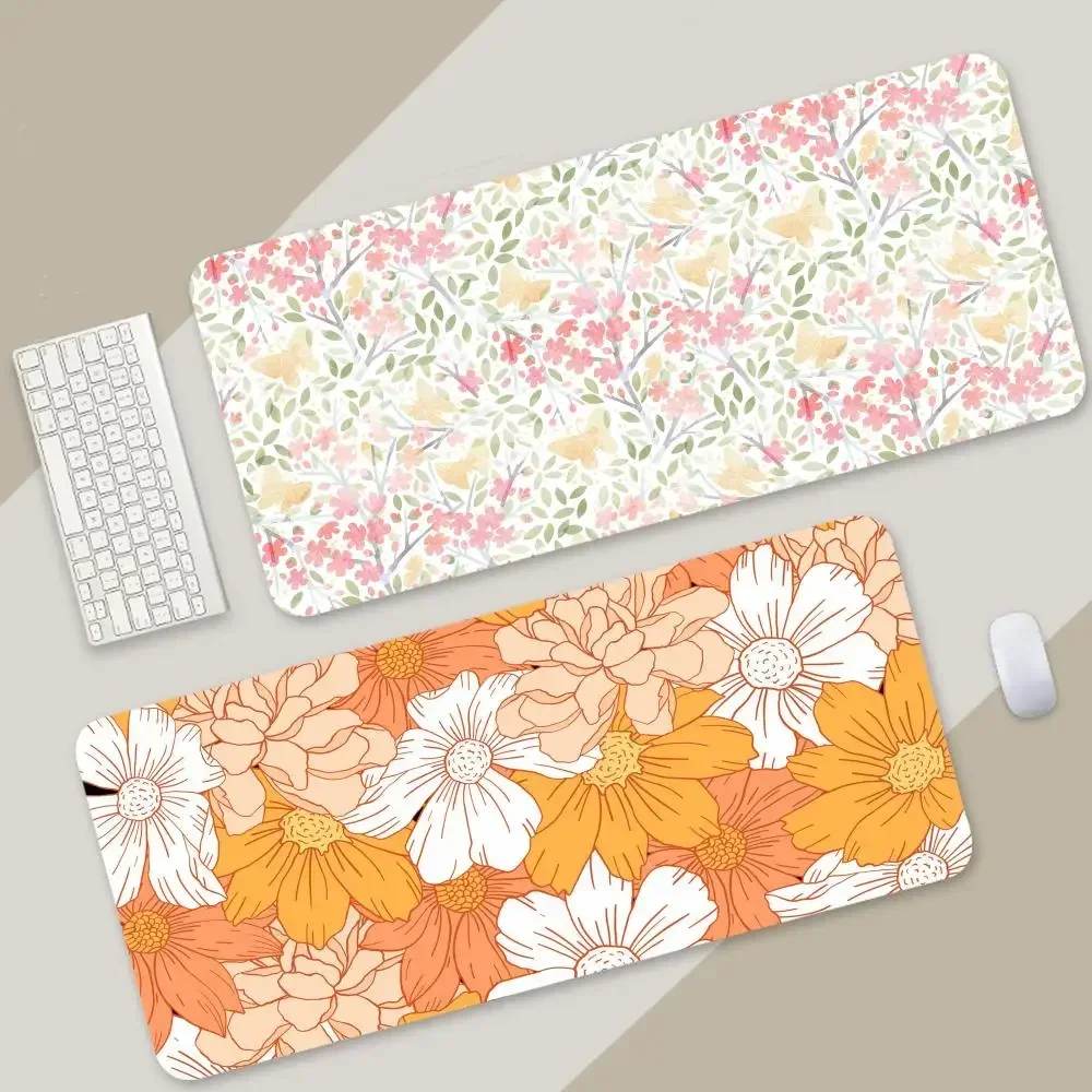 

Cute Floral Flower Beautiful Mousepad Large Gaming Mouse Pad LockEdge Thickened Computer Keyboard Table Desk Mat