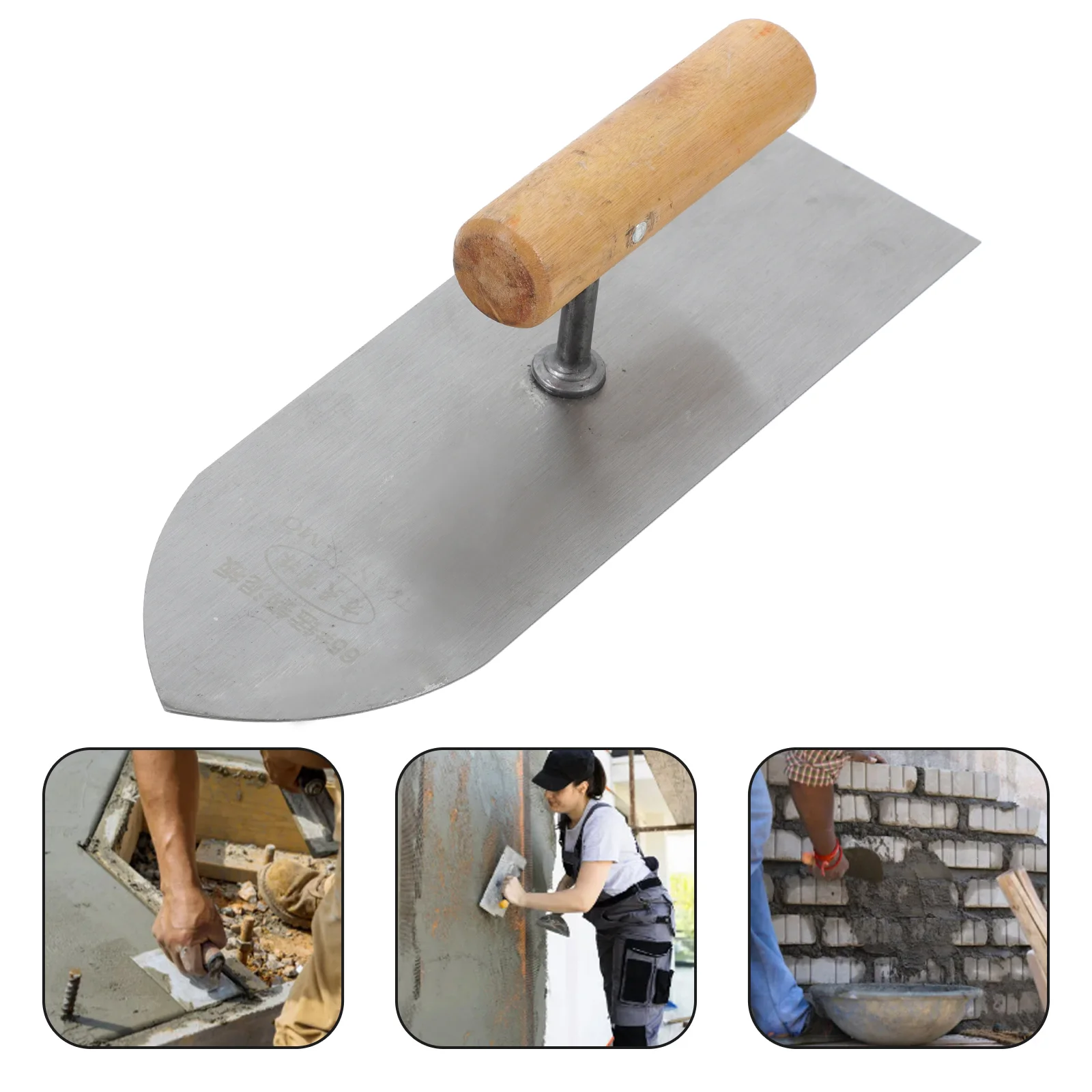 Trowel Cement Tools Concrete Masonry Paint Scraper Wood Handle Heavy Duty Travel