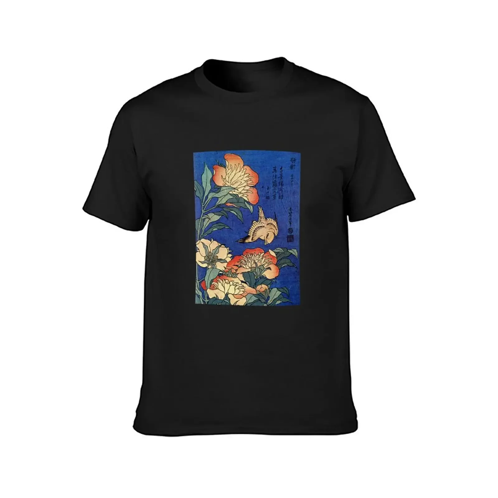 Flowers' by Katsushika Hokusai (Reproduction) T-Shirt graphic tee shirt aesthetic clothes plus size clothes shirts men