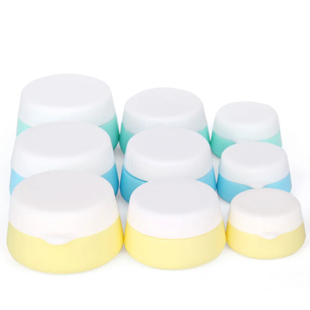 3 Pcs Makeup Jars Sample Containers Leakproof Travel Silicone Cream Facial Mask