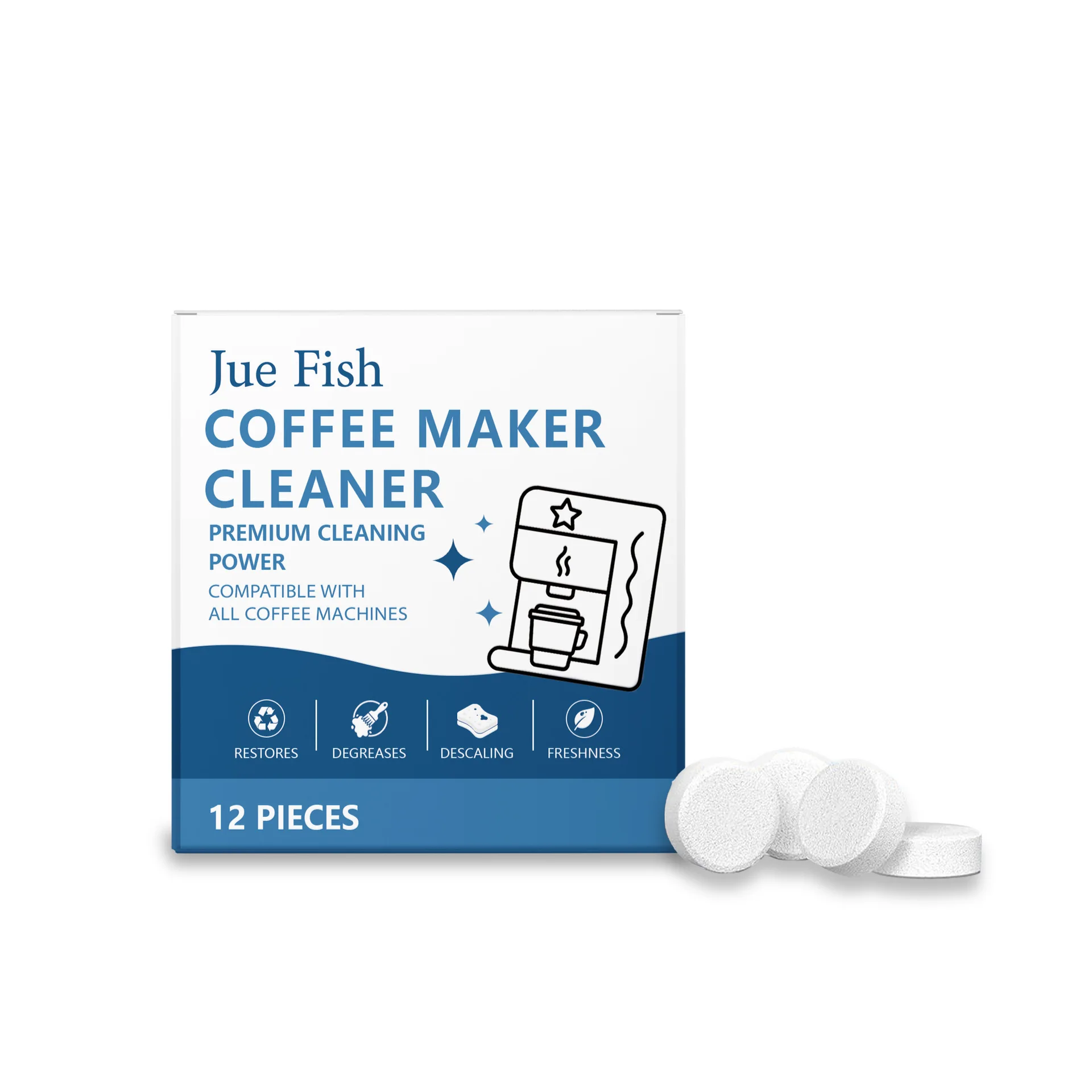 Coffee Machine Cleaning Tablets Efficient Descaling Backflush Oil Removing Espresso Cleaner Household Coffee Maker Tool 12/24pcs