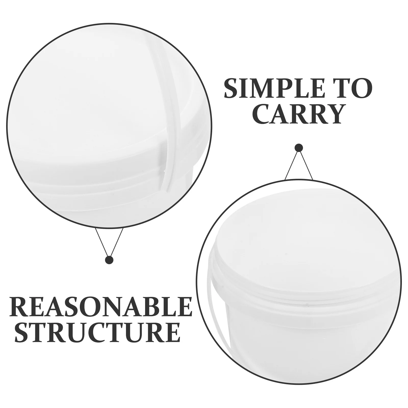 

5Pcs Plastic Bucket with Lid Sturdy Waterproof Sealed Storage Pail for Household Industrial Farming Garden Portable Heavy Duty