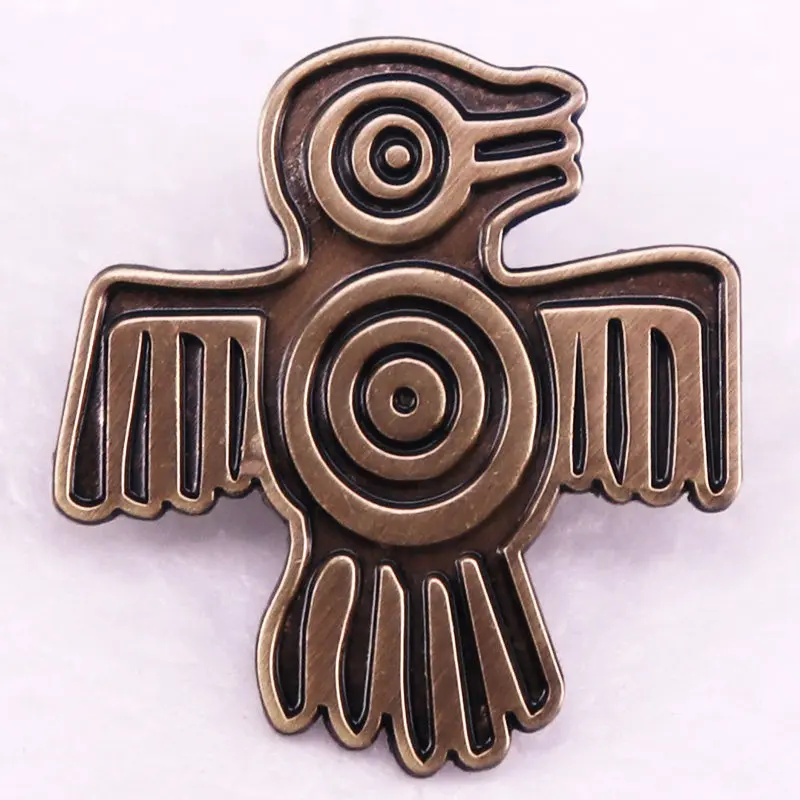 Native American Thunderbird Aztec Bird Pattern Retro Personalized Brooch American National Badge