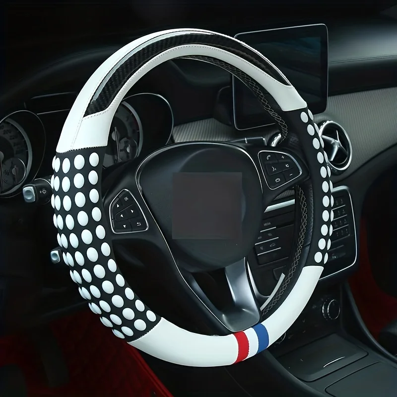 New Car Steering Wheel Cover Universal faux Leather Film Fashion Sports Four Seasons Universal Car Accessories