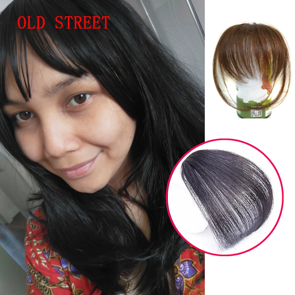 Heat Resistant Synthetic Clip-In Bangs 3D Airy Style Hair Extensions Fake Hair Bangs Hairpieces for Women's Hair Accessory