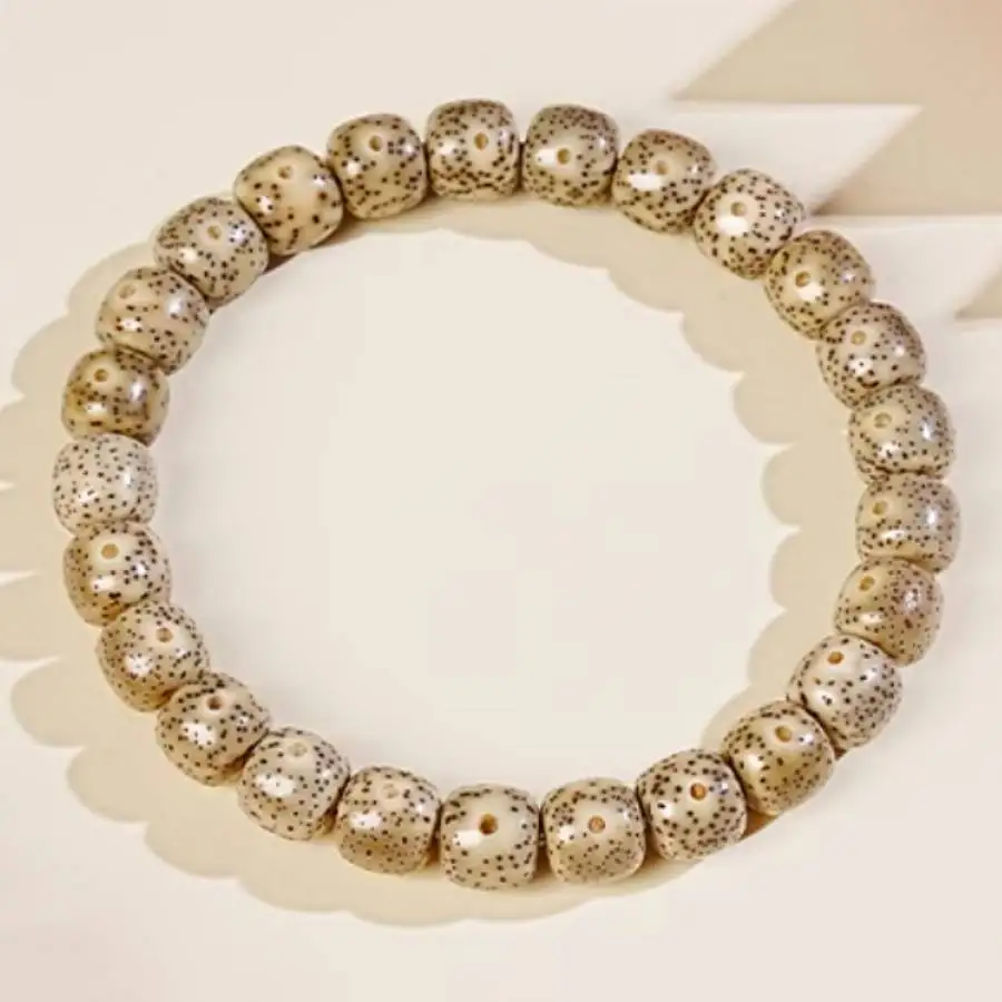 

Handmade Rudraksha bead bracelet,men's cuff button bracelet,Ramadan prayer bead,women's meditation,holiday gift,daily wear