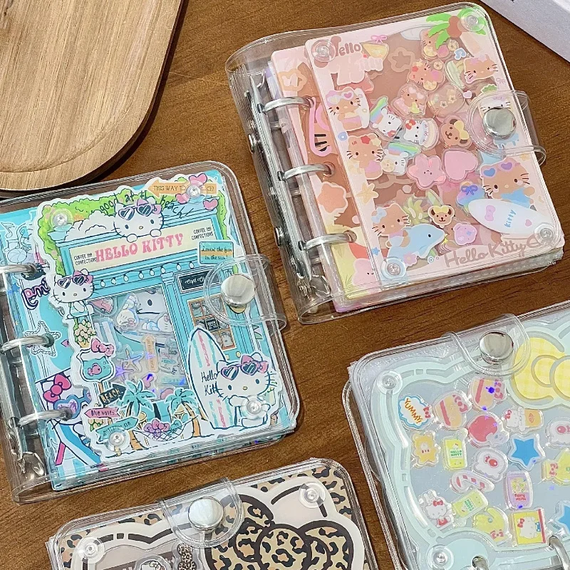 귀여운 고양이 스윙 A8 루즈 리프 클립 3인치 셀러브리티 카드 앨범 20 내지 DIY 아크릴 보관 카드 앨범 휴일 선물