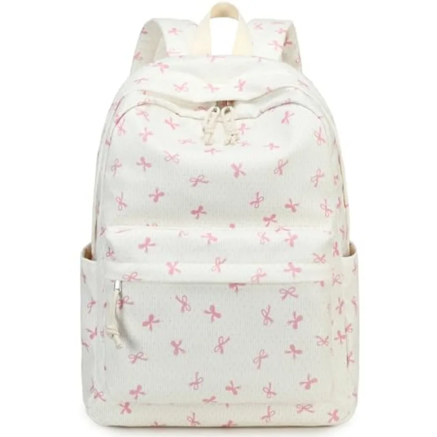 Stylish 17 Inch Corduroy Backpack for Girls
