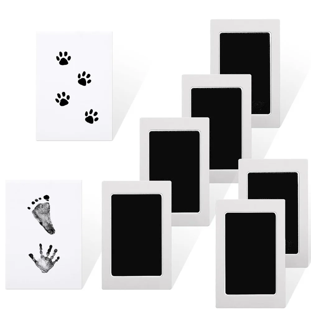 Baby Handprint and Foot Print Ink Pad Baby Photo Frame Handprint Non Stick Ink Safe Baby Footprint Souvenir Baby Accessories