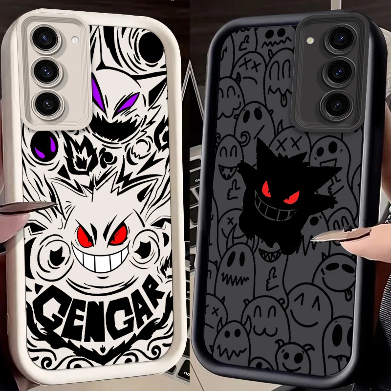 P-Pokemons G-Gengguis Cartoon For Samsung Note 20 S24 S23 S22 S21 S20 Ultra Plus FE A25 A23 A22 A15 A31 5G Eye Ladder Back