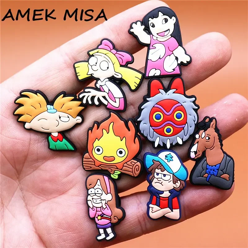 Single Sale 1pcs Cartoon Shoe Buckle Accessories PVC Cute My Buddies Shoe Charms Upper Decorations Pins Fit Party Kids Gifts