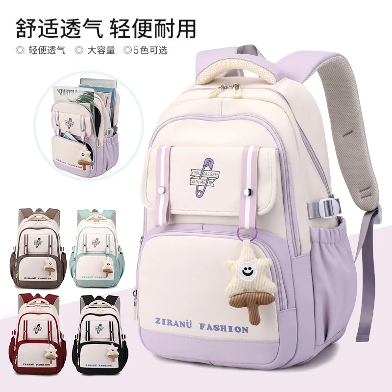 

Schoolbag for Teenagers College Students Women Casual Travel Large Capacity Waterproof Shoulder Bags Sweet Girl Kawaii Backpacks