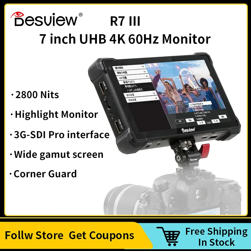 

Новинка, интерфейсная камера Desview R7III 7 "3G-SDI 2800 Nits, SLR, Micro, Single, профессиональный директор, внешний монитор