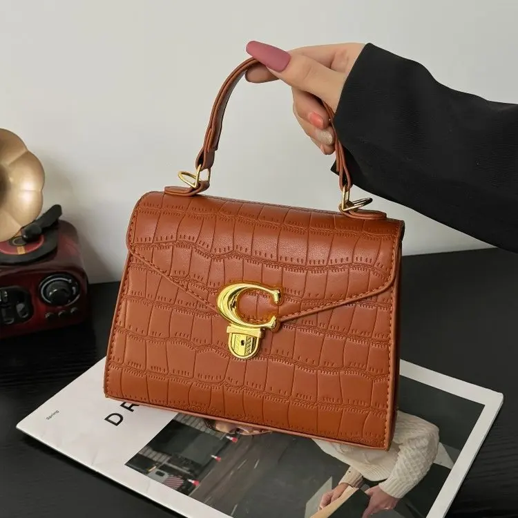 

‌Luxury Vintage Alligator-Print PU Leather Crossbody Bag Women 2025 Trendy Boston Tote Multi-Pocket Handbag for Office & Travel‌