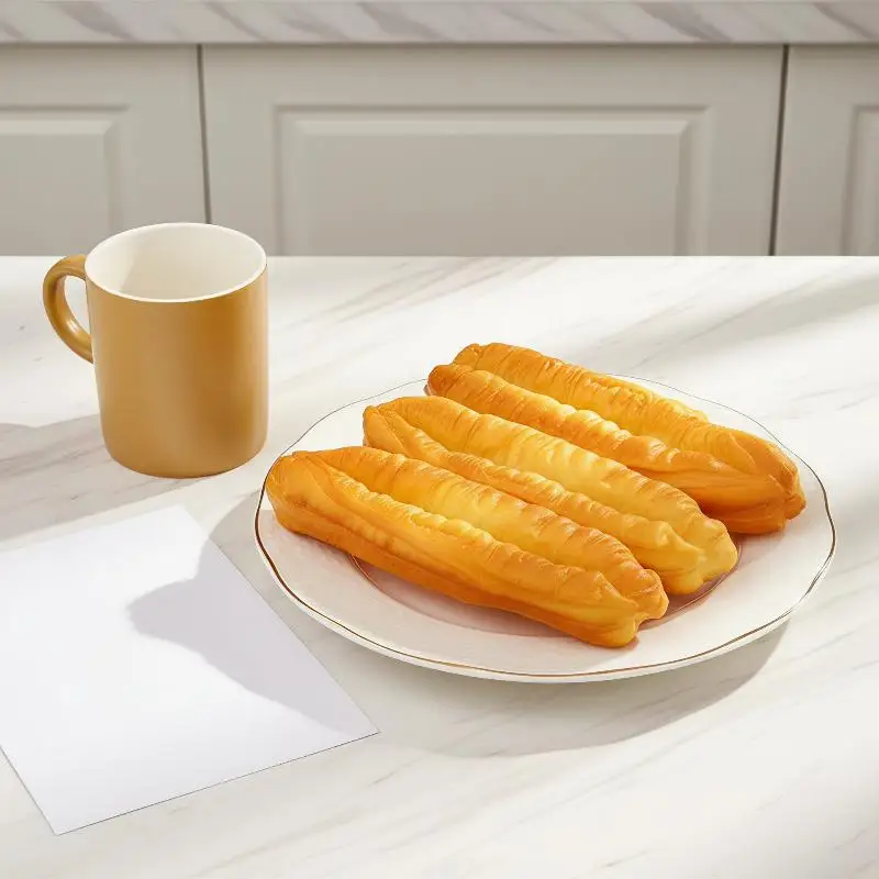 Simulation Fried Dough Stick Slow Rising  Toy Soft Squeeze Stress Relief Funny Gift for Family Gathering Game