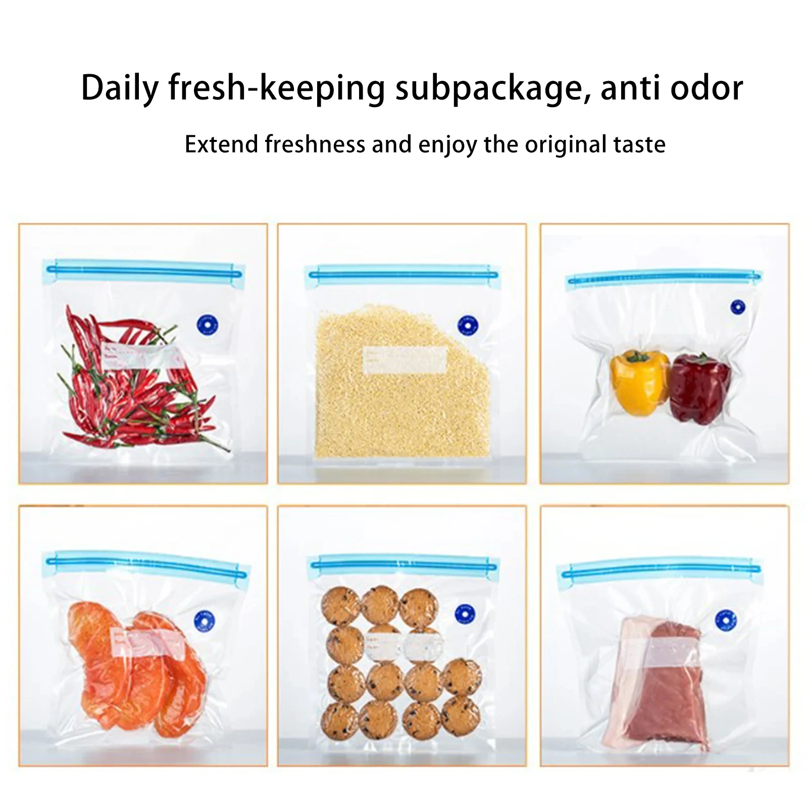 20/10pcs Vacuum Sealed Food Bags Household Food Vacuum Compression Bags Reusable Snacks Food Storage Bag Kitchen Accessories